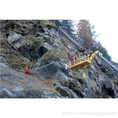 high tensile hillside stabilization rockfall mesh with supe